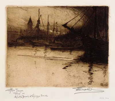 Река Чикаго by Эрл Хауэлл Рид, 1905 — digital art print download