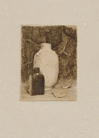 Still Life with Vase and Bottle by Emil Carlsen — digital art print download
