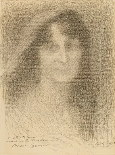 Female Head by Эрнест Жозеф Лоран, 1915 — digital art print download
