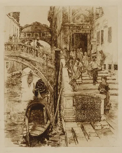 Bridge of Sighs, Venice by Фрэнк Дювенек, 1885 — digital art print download