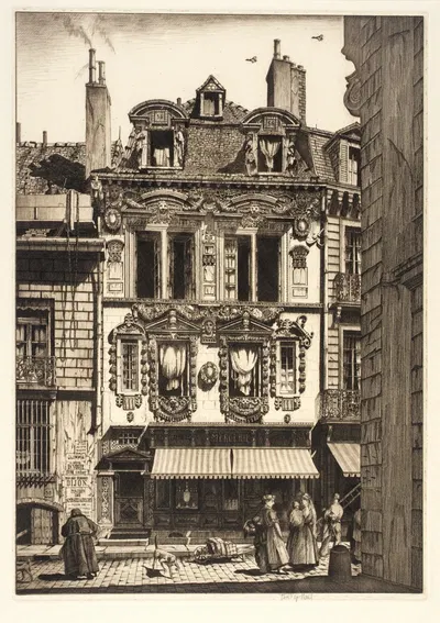 Maison des Ambassadeurs, Dijon by Frederick G. Hall — digital art print download