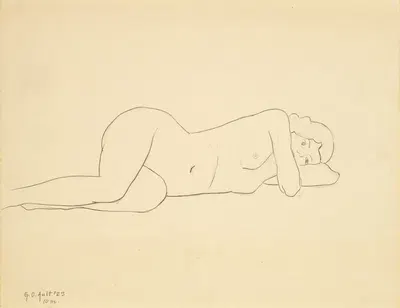 Reclined female figure by Джордж Копленд Олт, 1923 — digital art print download