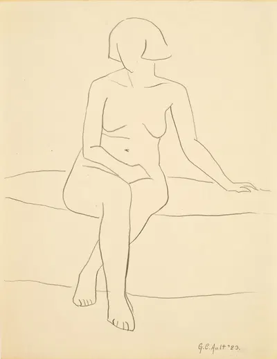 Seated female figure by Джордж Копленд Олт, 1923 — digital art print download
