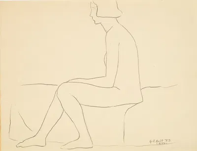 Seated female figure by Джордж Копленд Олт, 1923 — digital art print download