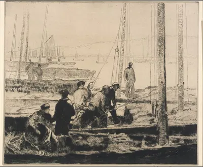 Sardine Fleet by Джордж Эльмер Браун — digital art print download