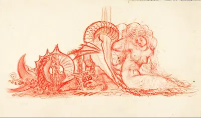 Untitled–Woman and Serpent by Джордж Грей Барнард — digital art print download