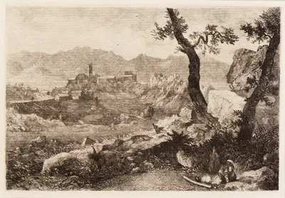 View near Rome by George Loring Brown, 1854 — digital art print download