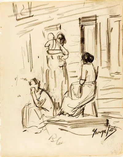 Group of Figures by George Luks — digital art print download