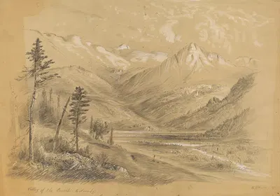 Valley of the Tomichi, Colorado by Henry Arthur Elkins, 1881 — digital art print download