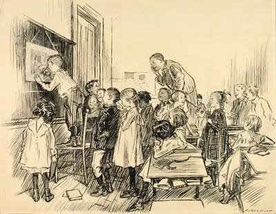 The Schoolroom by Генри Патрик Роли — digital art print download