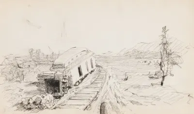 Derailed Coach by Говард Рассел Батлер — digital art print download