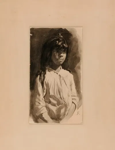 Head of a Mesdado Girl by Howard Russell Butler — digital art print download