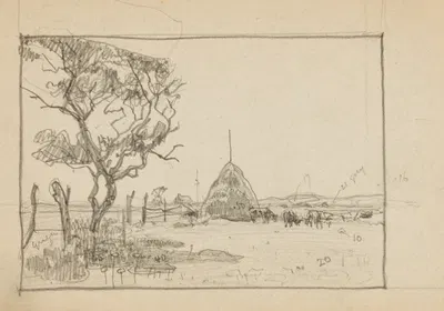 Tree with Hayrick by Говард Рассел Батлер — digital art print download
