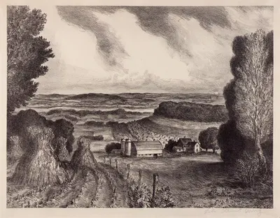 Valley of the Wisconsin by Джон Стюарт Керри, 1945 — digital art print download