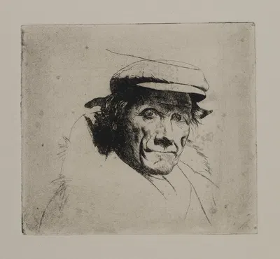 Man with Cap and Fur Collar by Джозеф Стелла — digital art print download