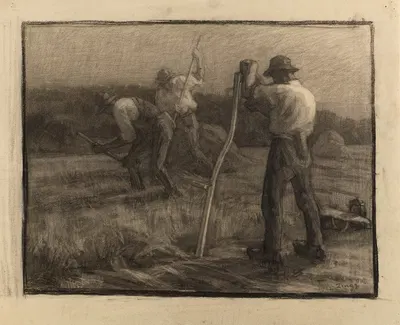 Harvest Scene by Жюль Эмиль Зингг, 1912 — digital art print download
