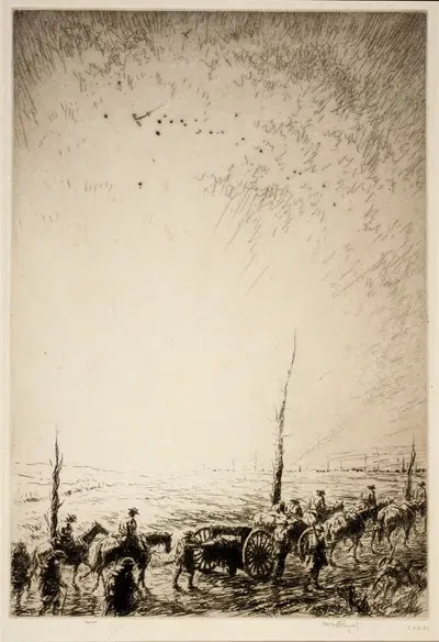 Scout Planes at Dawn by Kerr Eby, 1928 — digital art print download