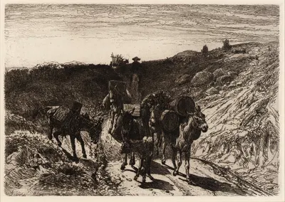 A Burro Train, New Mexico by Peter Moran — digital art print download