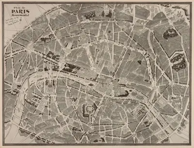Plan de Paris Monumental by Ральф Бартон — digital art print download