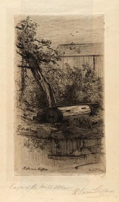Edge of the Mill Stream by Robert Swain Gifford, 1881 — digital art print download
