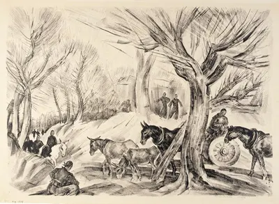 Sunken Road by Томас Хэндфорт, 1935 — digital art print download