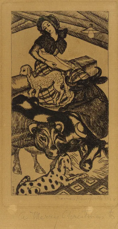 A Merry Christmas to You by Томас Хэндфорт, 1924 — digital art print download