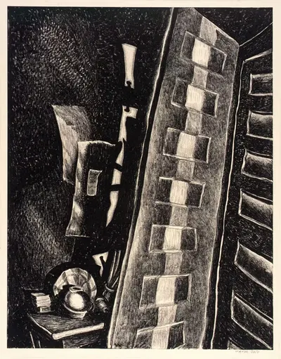 Two Doors–Interior by Wanda Gág, 1926 — digital art print download