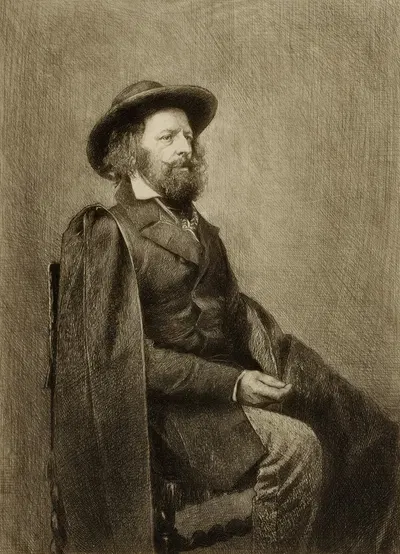 Portrait of a seated man by William Harry Warren Bicknell — digital art print download