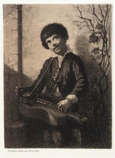 Hurdy-Gurdy Boy by Уильям Моррис Хант, 1857 — digital art print download