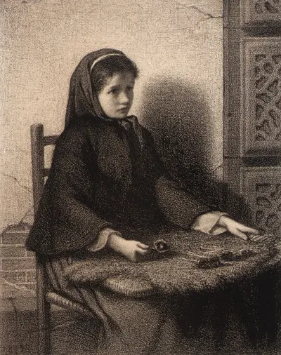 Violet Girl by Уильям Моррис Хант, 1857 — digital art print download