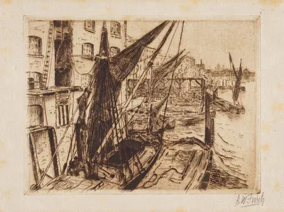 De Thames te London by Alfred William Finch, 1890-1891 — digital art print download