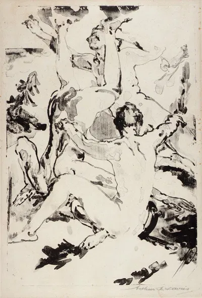 Three Acrobats by Артур Боун Дэвис, 1919-1920 — digital art print download