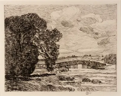 Bridge at Old Lyme by Чайлд Хассам, 1922 — digital art print download