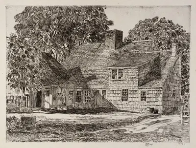 Old Dominy House by Чайлд Хассам, 1928 — digital art print download