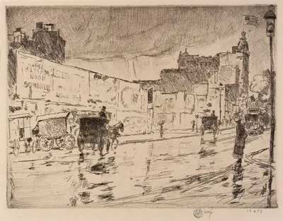 The Billboards, New York by Чайлд Хассам, 1916 — digital art print download