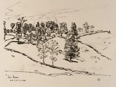 The Little School House, Land of Nod by Чайлд Хассам, 1918 — digital art print download