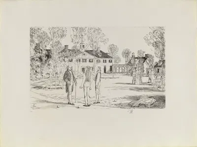 Washington at Mount Vernon by Чайлд Хассам, 1932 — digital art print download