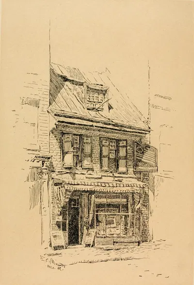 Дом, где был сшит первый американский флаг by Эрнест Пейзотто, 1897 — digital art print download