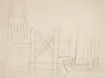 De haven by Jean Brusselmans, 1947 — digital art print download