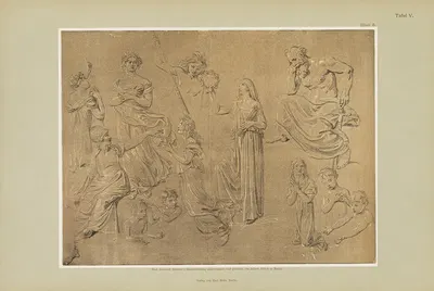 Handzeichnungen von Gottfried Schadow Pl.05 by Иоганн Готфрид Шадов, 1886 — digital art print download