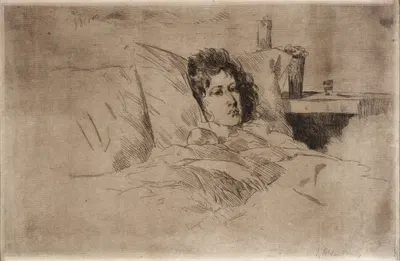 Mother and Infant by Джулиан Олден Уир, 1888 — digital art print download