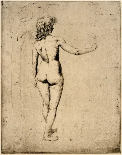 Nude Study by Джулиан Олден Уир — digital art print download