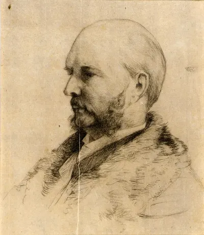 Portrait of Robert Hoe by Джулиан Олден Уир, 1891 — digital art print download