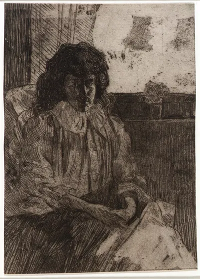 Sketch by the Window no. 2 by Джулиан Олден Уир — digital art print download