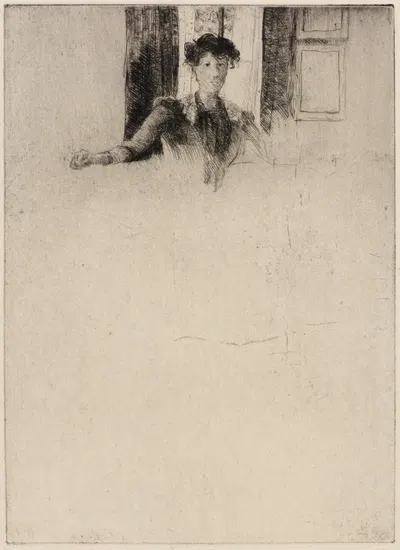 Sketch by the Window by Джулиан Олден Уир — digital art print download