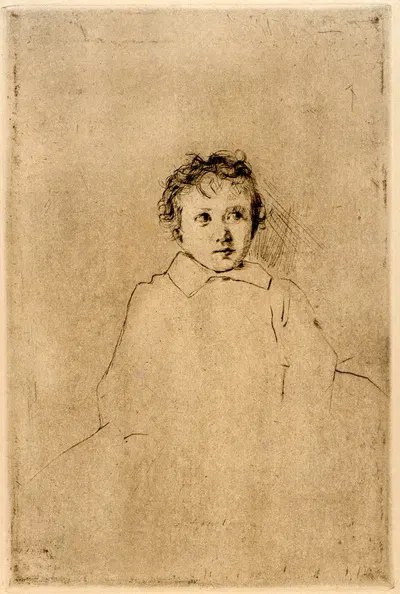 Sketch of a Child by Джулиан Олден Уир — digital art print download