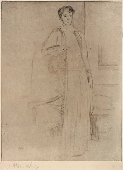 Standing Figure no. 1 by Джулиан Олден Уир, 1889 — digital art print download