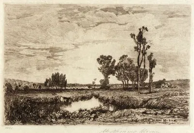 Скоты в пруду by Мэри Ниммо Моран, 1881 — digital art print download