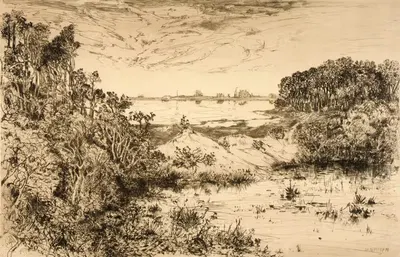 Взгляд в море by Мэри Ниммо Моран, 1885 — digital art print download