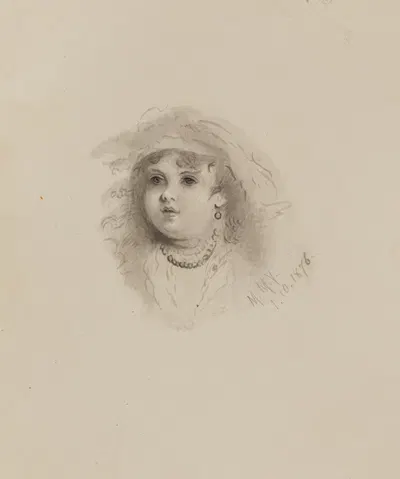 Head of a Child by Mary Vaux Walcott, 1876 — digital art print download